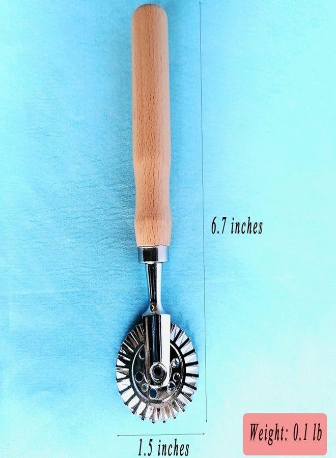 HOMAVA Pastry Wheel Cutter,Pastry and Pasta Cutter Wheel,for Ravioli, Pasta, Dumplings Lasagna, Pierogi - 6.7" Diameter | Pack 1 - Image 2